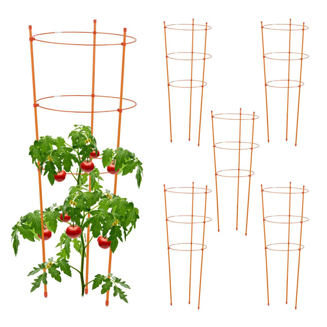 Plant support 76 cm orange, set of 6