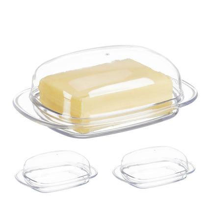 Plastic Butter Dish Set of 3 with Lids