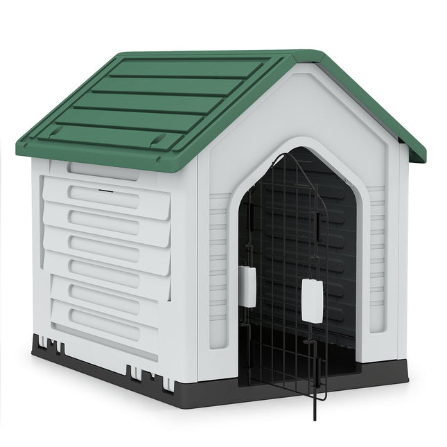 Plastic Dog House with Lockable Door & Ventilation