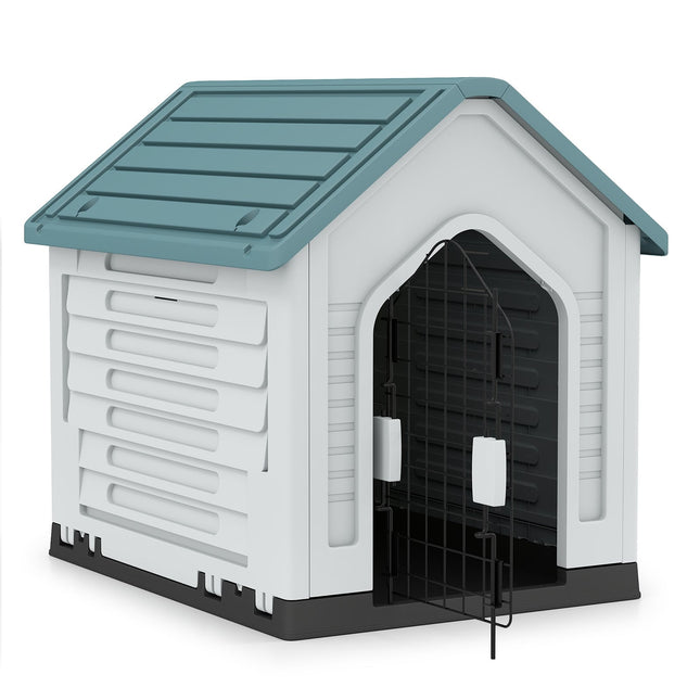 Plastic Dog House with Lockable Door & Ventilation