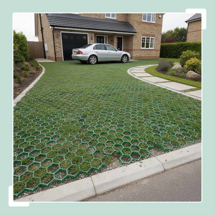 Plastic Lawn Grid for Driveways and Paths, Easy Install