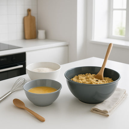 Plastic Mixing Bowl Set, 6-Piece, Nesting Design