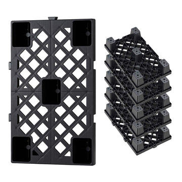 Plastic Pallets, 6-Pack HDPE Nestable 500 x 305 x 100 mm