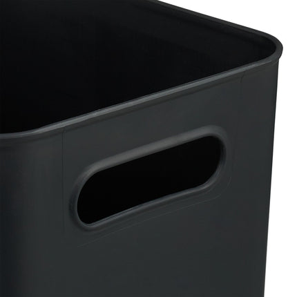Plastic Storage Boxes with Bamboo Lids, Set of 2