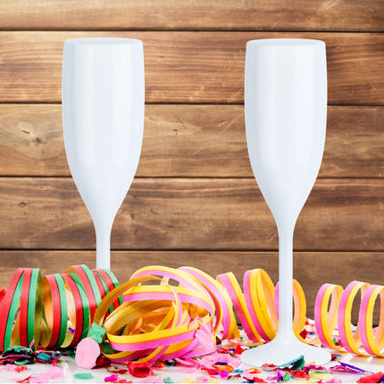 Plastic champagne glasses - set of 12