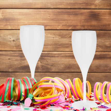 Plastic champagne glasses, set of 6