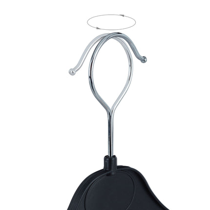 Plastic coat hangers in a set