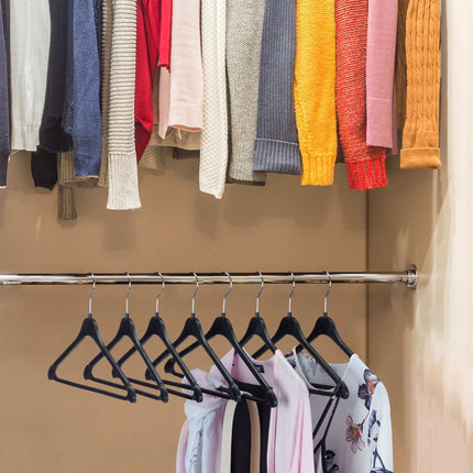 Plastic coat hangers in a set
