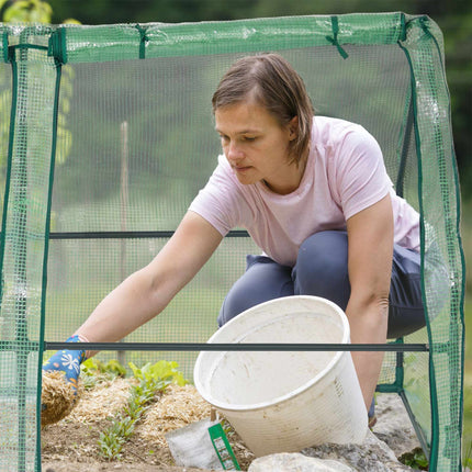 Plastic greenhouse with 2 doors