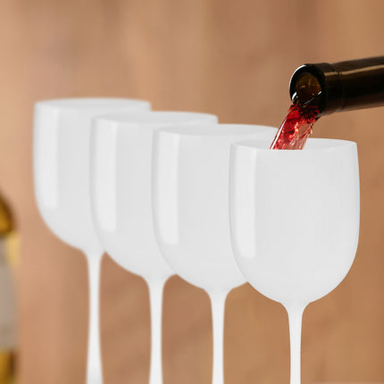 Plastic wine glasses, set of 6