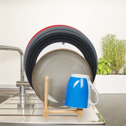 Plate rack for 8 plates in a set of 3