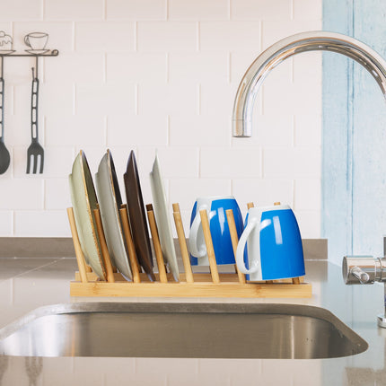 Plate rack for 8 plates in a set of 3