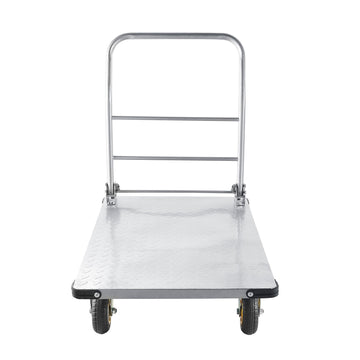 Platform Truck 2000 lb, Foldable Steel, Swivel Wheels