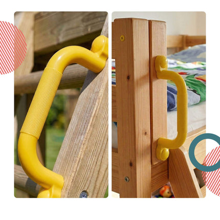 Play Tower Grab Handles, Textured Grip, Screw Set