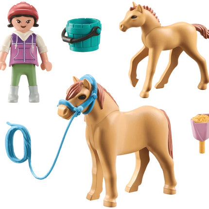 Playmobil Horses Of Waterfall Child With Pony And Foal  71498