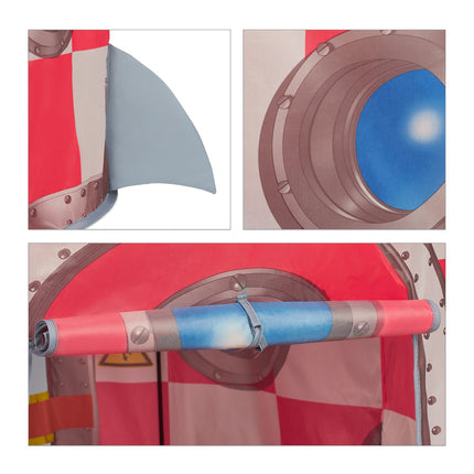 Play tent with rocket shape
