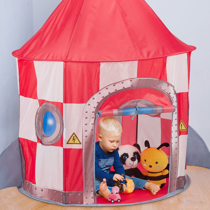 Play tent with rocket shape