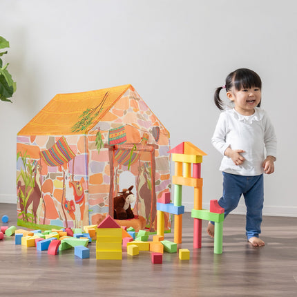 Play with the llama tent