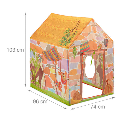 Play with the llama tent