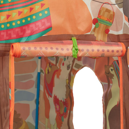 Play with the llama tent