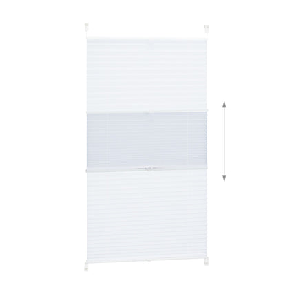 Pleated blind white without drilling