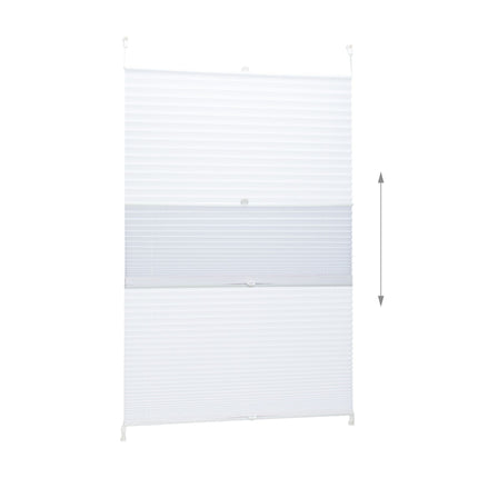 Pleated blind white without drilling