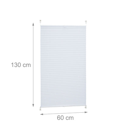 Pleated blind white without drilling