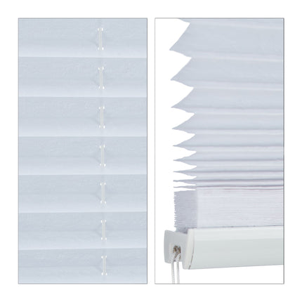 Pleated blind white without drilling