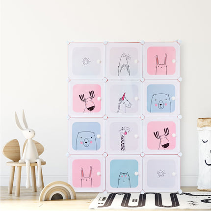 Plug-in shelf Children's room with 12 shelves