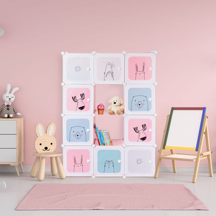 Plug-in shelf Children's room with 12 shelves