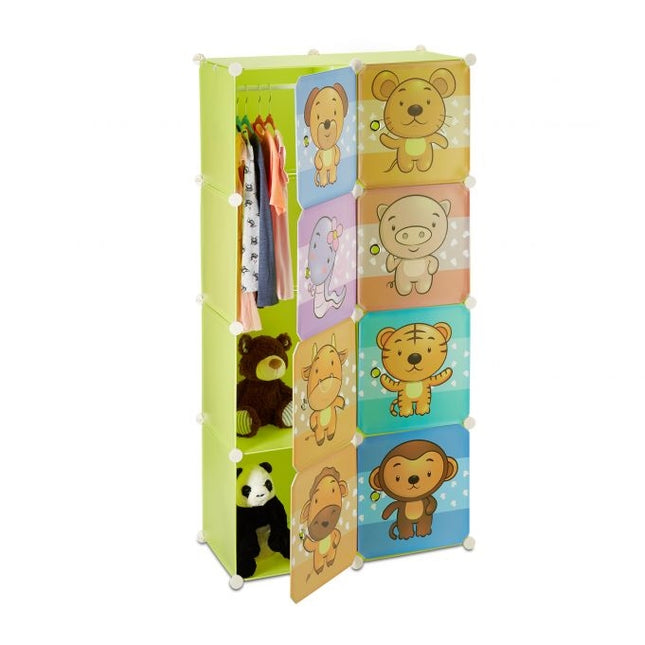 Plug-in system for children's shelf
