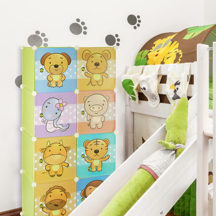 Plug-in system for children's shelf
