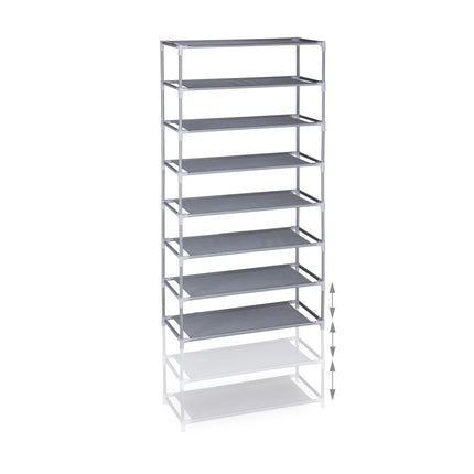 Plug-in system for shoe racks 10 levels