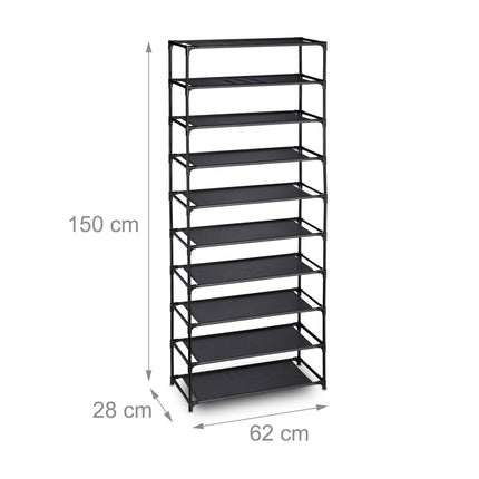 Plug-in system for shoe racks 10 levels