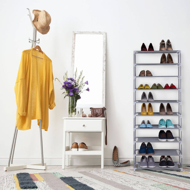 Plug-in system for shoe racks 10 levels