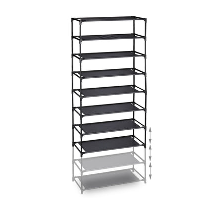 Plug-in system for shoe racks 10 levels
