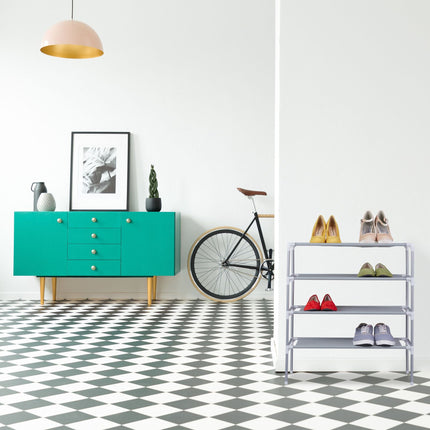 Plug-in system for shoe racks 4 levels