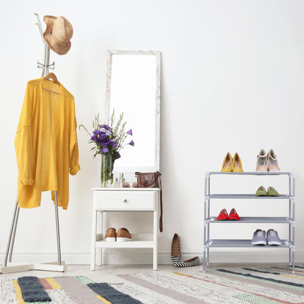 Plug-in system for shoe racks 4 levels
