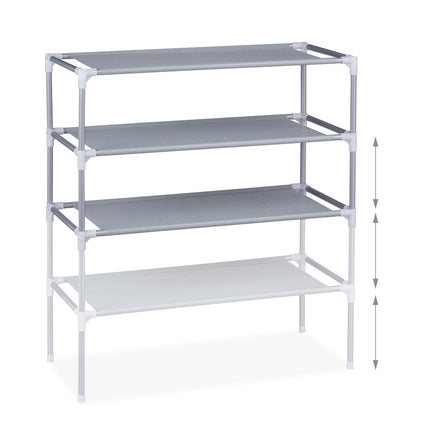 Plug-in system for shoe racks 4 levels