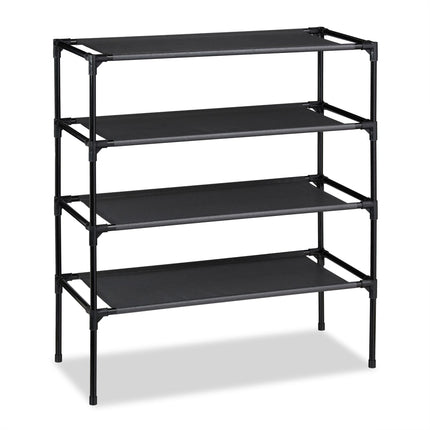 Plug-in system for shoe racks 4 levels