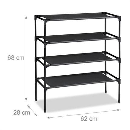 Plug-in system for shoe racks 4 levels
