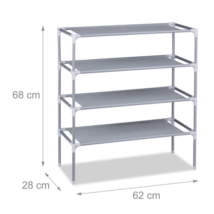 Plug-in system for shoe racks 4 levels