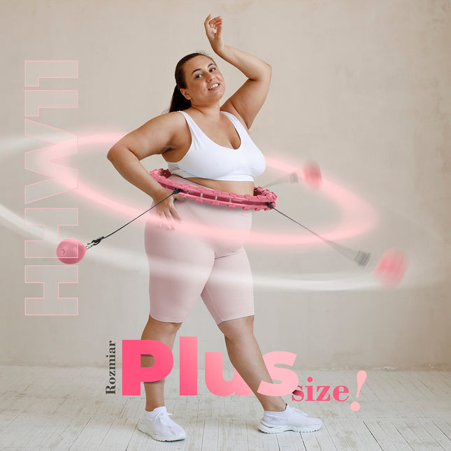 Plus Size Weighted Hula Hoop, Light Pink