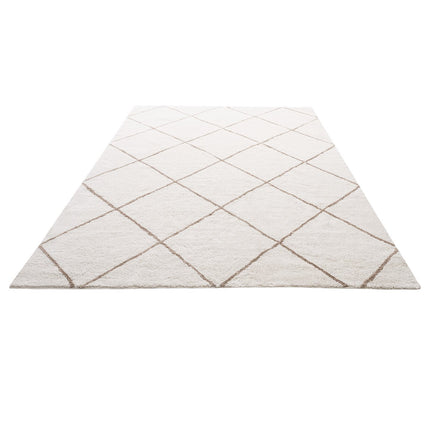 Plush Area Rug 8x10 ft, Beige, Non-Slip High Pile