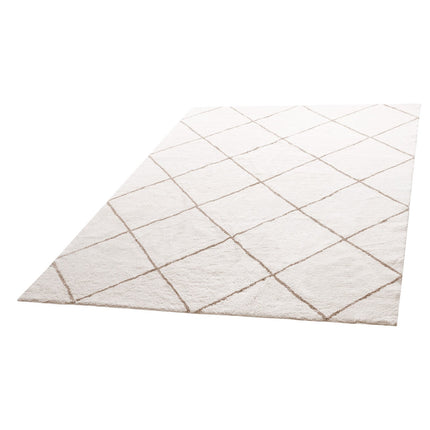 Plush Area Rug 8x10 ft, Beige, Non-Slip High Pile