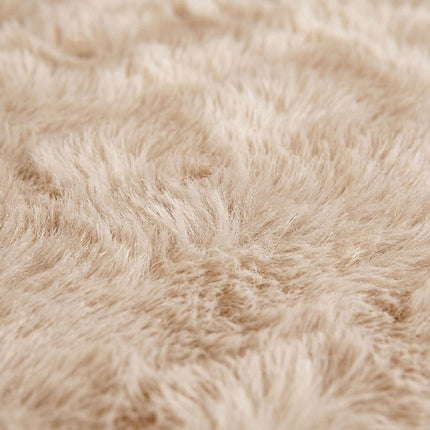 Plush Cat Hammock Bed, Beige – Pine Frame, 53x45.5 cm