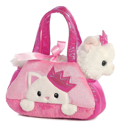 Plush Princess Cat Toy in Pink Bag, 20 cm Size