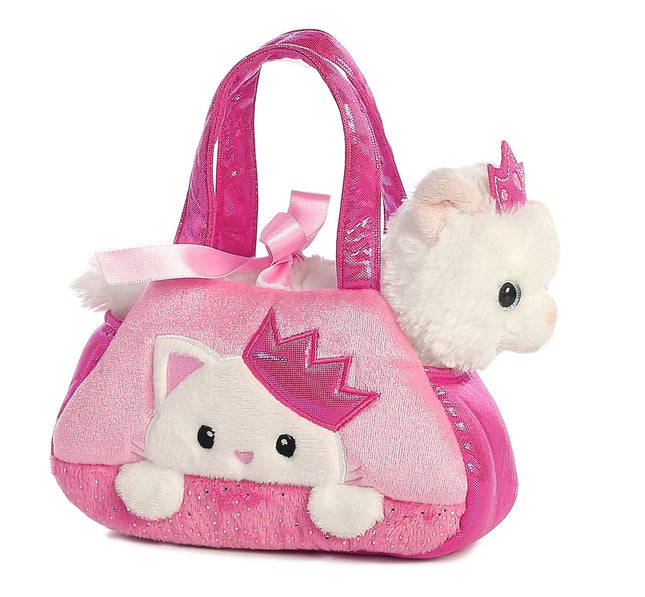 Plush Princess Cat Toy in Pink Bag, 20 cm Size