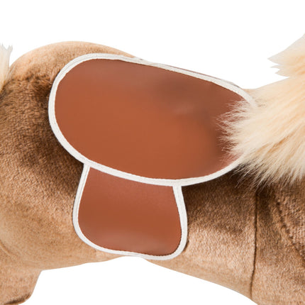 Brown plush rocking horse toy - 74x33x62 cm
