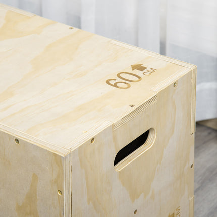 Plyo Box, Wood, 3 Heights, 45x40x60 cm